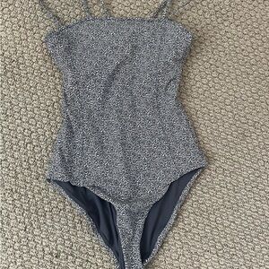 Vuori Black and White Pattern One-Piece Swimsuit